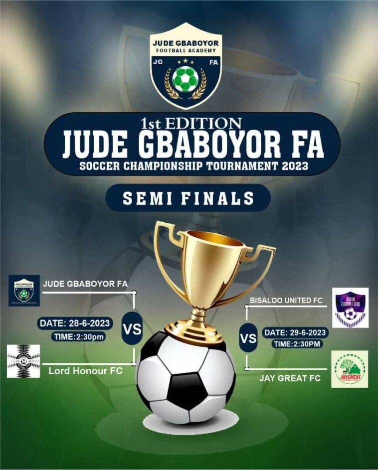 Jude Gbaboyor Soccer Championship Enters Semi-Finals as Teams Scramble For N1m Star Prize | Daily Report Nigeria