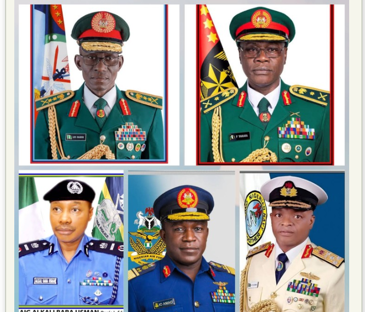 Names of Retired Service Chiefs