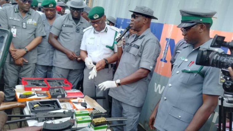 Customs Seize 40ft Container Loaded With Arms Heading to South East