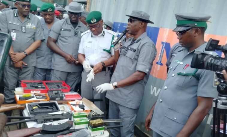 Customs Seize 40ft Container Loaded With Arms Heading to South East