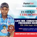 Christopher Igere For Burial September 29 | Daily Report Nigeria