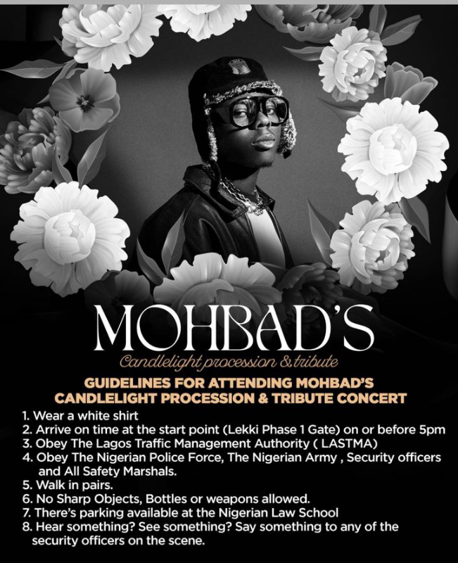 Mohbad: Management Organise Candlelight Procession for Singer | Daily Report Nigeria