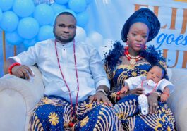 Fanfare as Baby Elijah Oghenegharen Oghomitse Goes to Church | Daily Report Nigeria