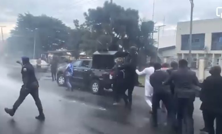 BREAKING: Police Pour Water on Governor Simi Fubara