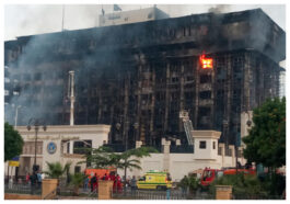 38 Injured as Fire Guts Police Headquarters | Daily Report Nigeria