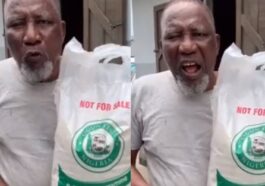 Angry Estate Chairman Returns Bag Of Rice Given To 147 Houses As Palliative in Ogun