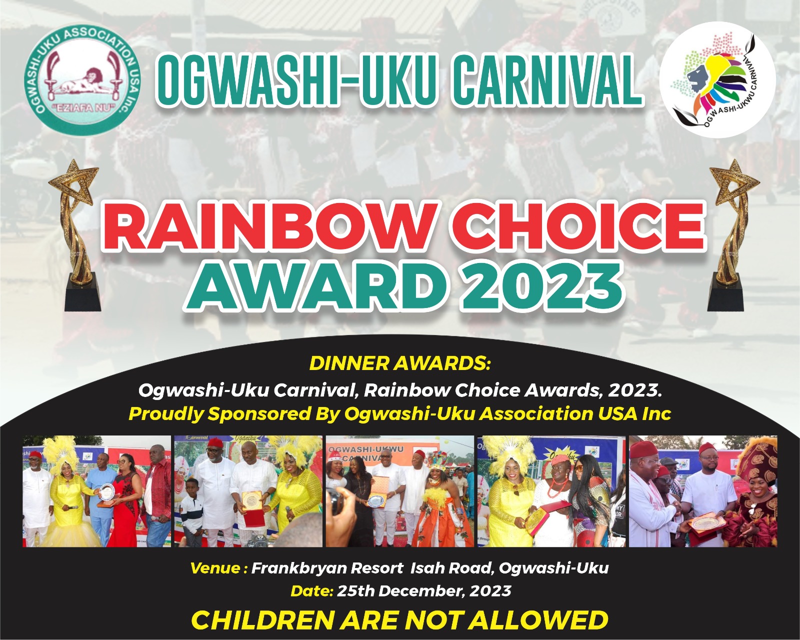 Ogwashi-Uku Carnival: Frankbryan Resort to Host Dinner and Awards Night | Daily Report Nigeria