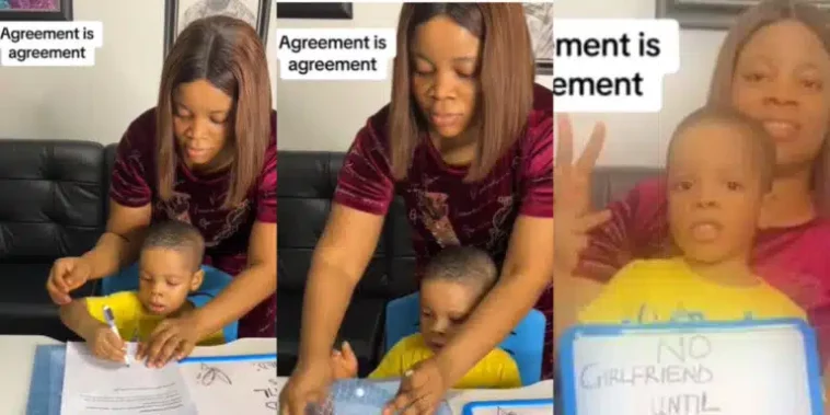 Mother makes son signs contract never to have a girlfriend until age 21 | Daily Report Nigeria