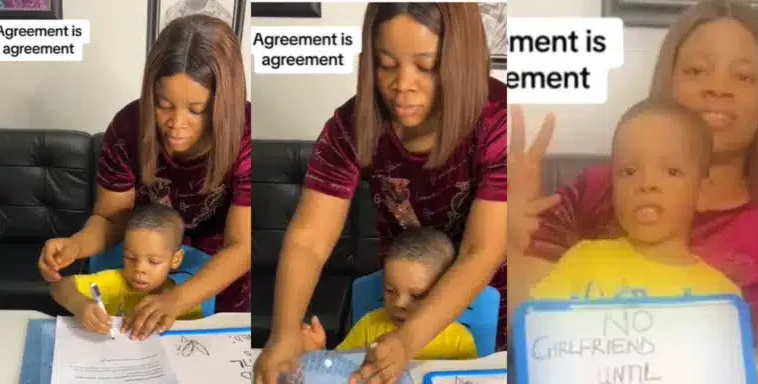 Mother makes son signs contract never to have a girlfriend until age 21 | Daily Report Nigeria