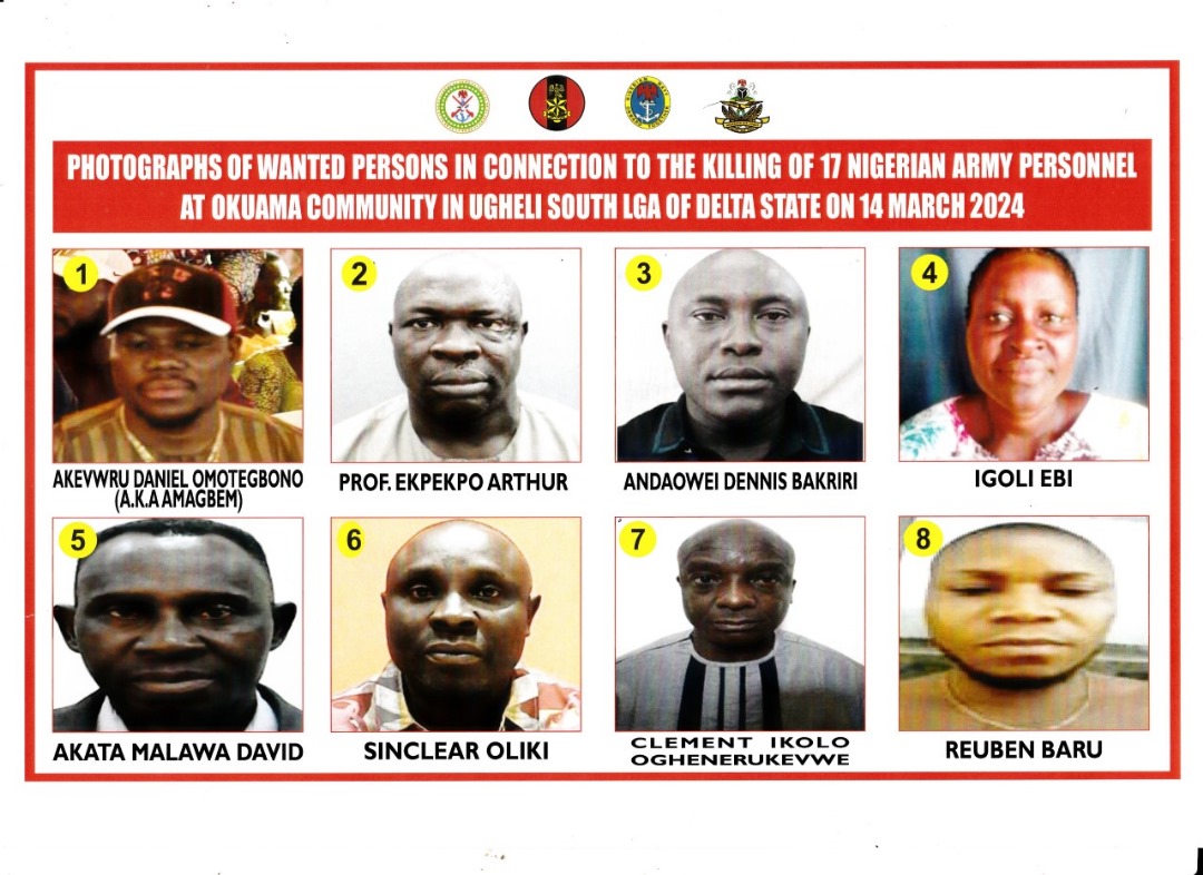 BREAKING: DHQ Declares Amagben, 7 Others Wanted Over Okuama Killing