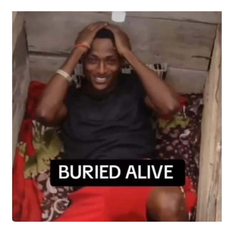 Nigerian Man Completes Daring Buried Alive Challenge | Daily Report Nigeria