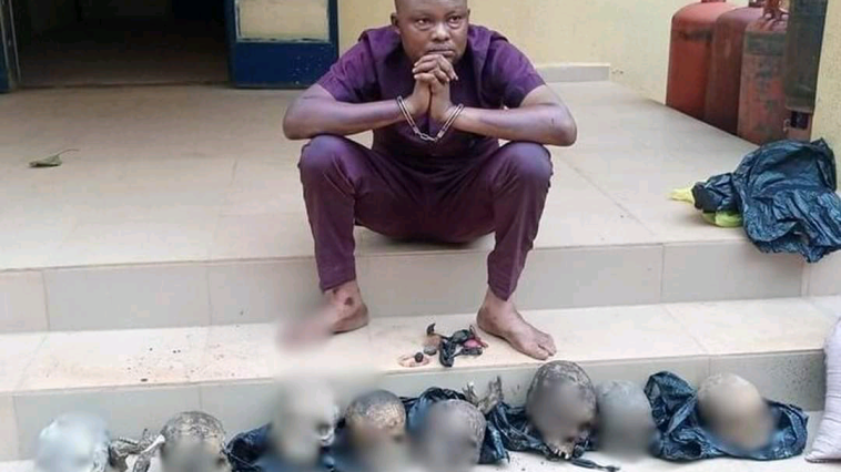 Suspected Ritualist Arrested with 8 Human Skulls in Ondo | Daily Report Nigeria