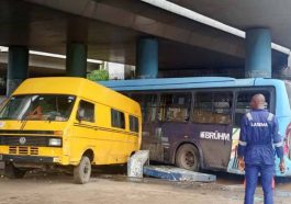 19 Injured As Truck And BRT Collide With Danfo In Lagos | Daily Report Nigeria