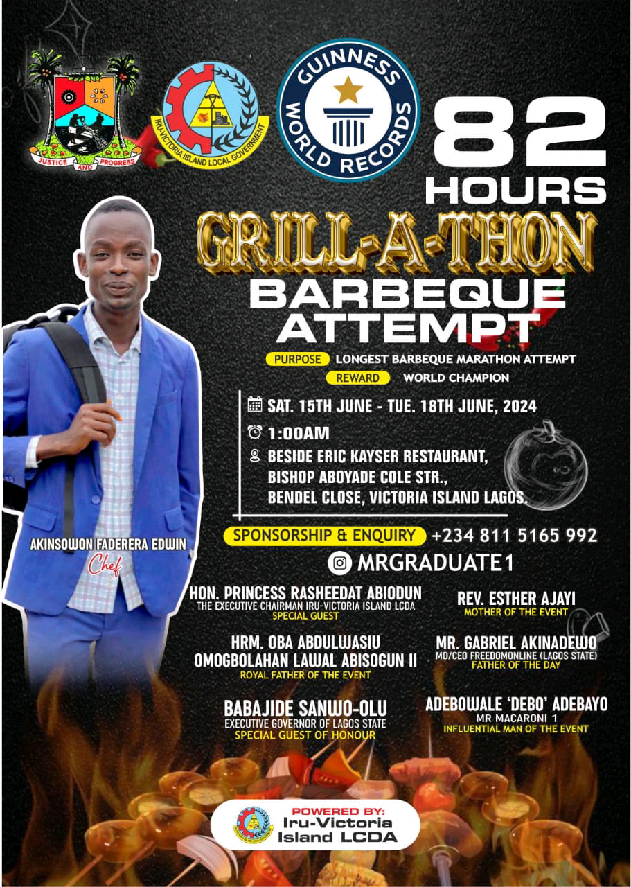 Grill-A-Thon: Another Nigerian plans to break Guinness World Record in Barbecue Marathon | Daily Report Nigeria