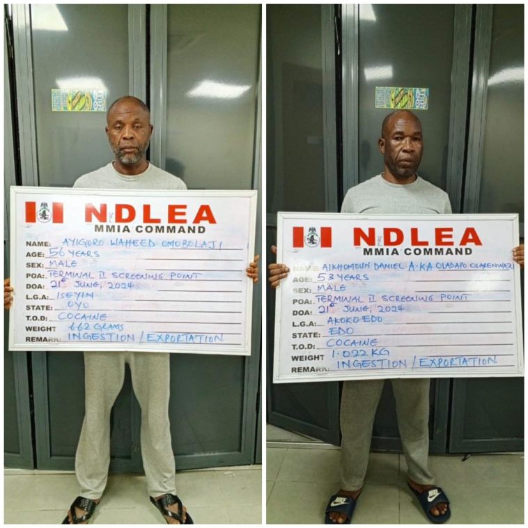 NDLEA Parade 2 Suspect, They Excrete 150 Wraps Of Cocaine In Lagos | Daily Report Nigeria