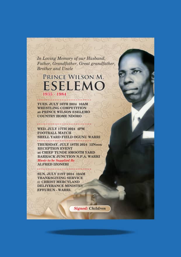 Children to Hold 40th Remembrance for Pa Eselemo | Daily Report Nigeria