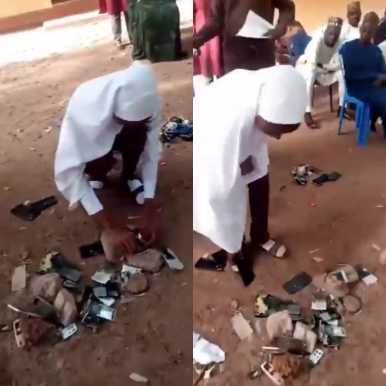 Students Ordered To Destroy Their Phones Over Poor Academic Performance (VIDEO) | Daily Report Nigeria