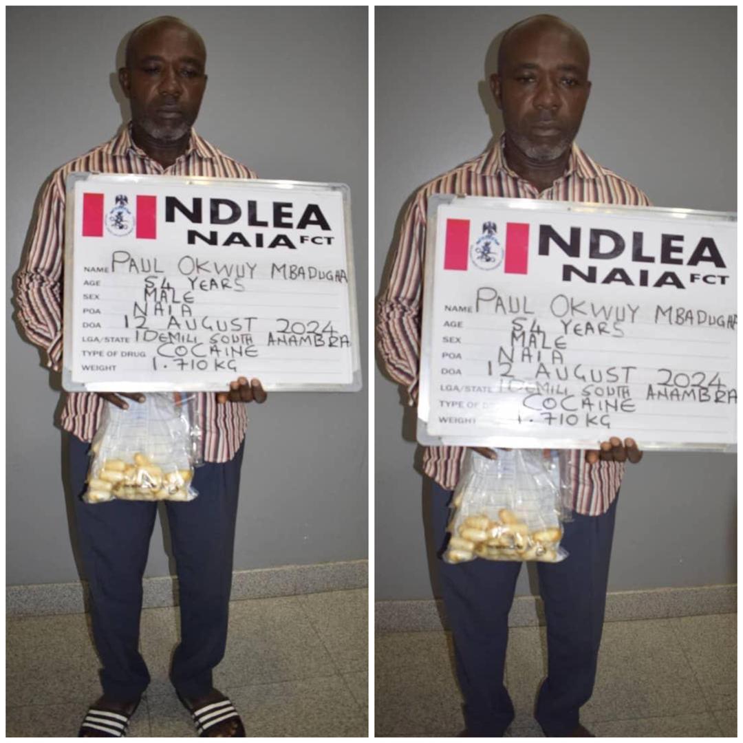 NDLEA Arrests Drug Trafficker, He Excretes 83 Wraps Of Cocaine | Daily Report Nigeria