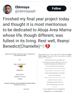 UNICAL Student Dedicates Final Year Project To Slain Abuja Cross-dresser | Daily Report Nigeria