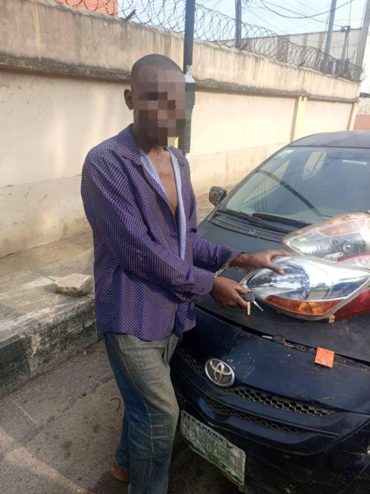 Police Arrests Car Thief Caught In Lagos | Daily Report Nigeria