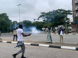 Police Teargas Protesters, Infant Feared Dead in Abuja