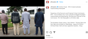 EFCC Arrests 4 For Impersonating Its Chairman, Ola Olukoyede, in $1 Million Fraud | Daily Report Nigeria