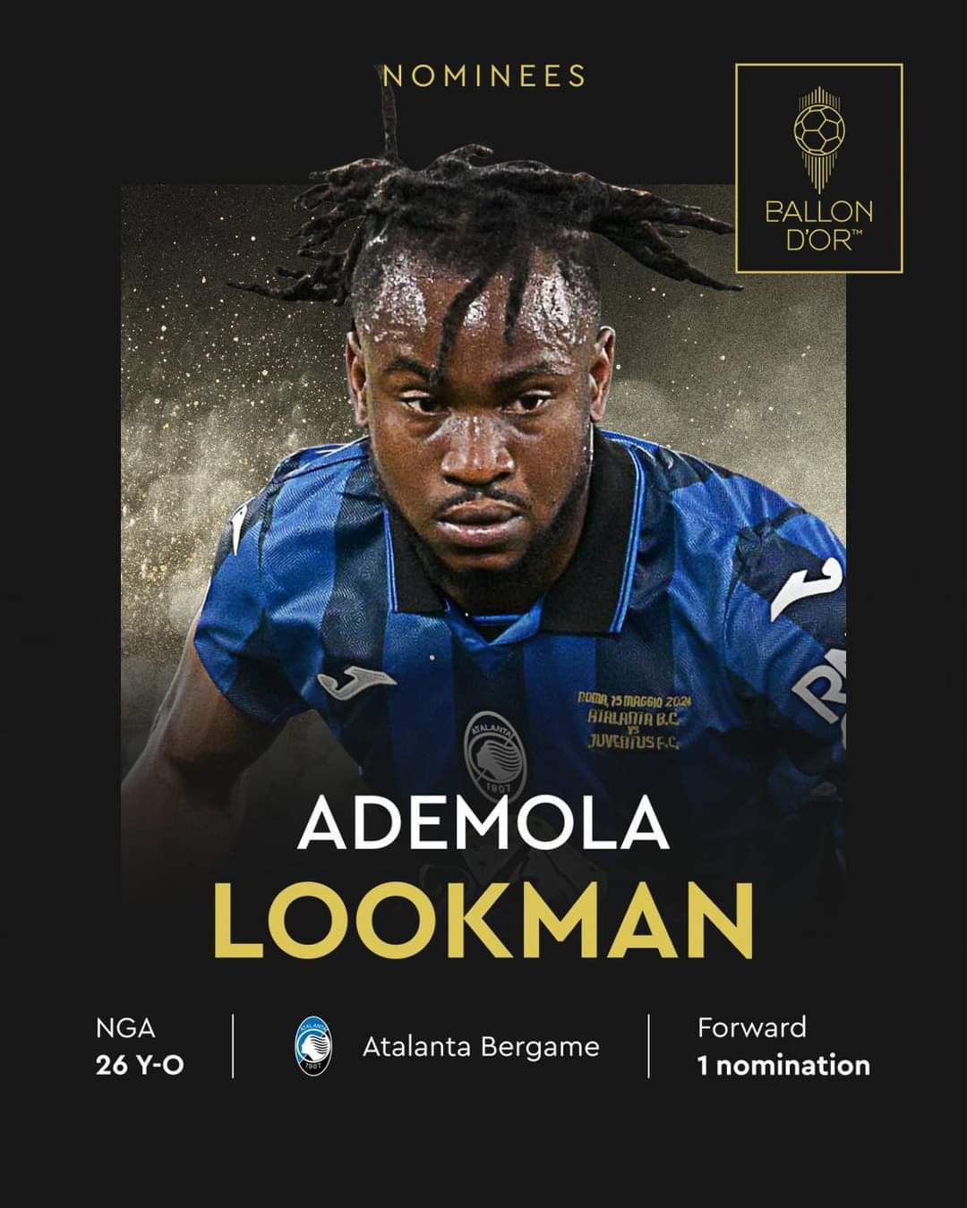 BREAKING: Ademola Lookman Nominated For Ballon d'Or 2024