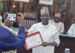 INEC Presents Certificate of Return to Okpebholo, Deputy | Daily Report Nigeria