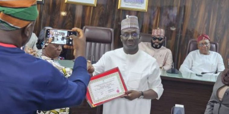 INEC Presents Certificate of Return to Okpebholo, Deputy | Daily Report Nigeria