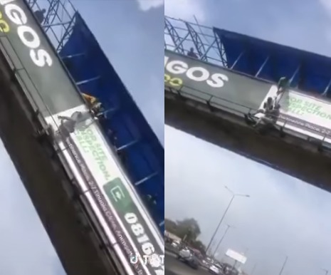 Hardship: Man Rescued Attempting Suicide On Lagos Bridge [VIDEO]