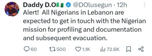 IranVSIsreal Missile Attack: FG Plans Evacuation Of Nigerians In Lebanon | Daily Report Nigeria