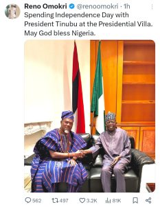 Reactions As Reno Omokri Meets Tinubu [PHOTOS] | Daily Report Nigeria