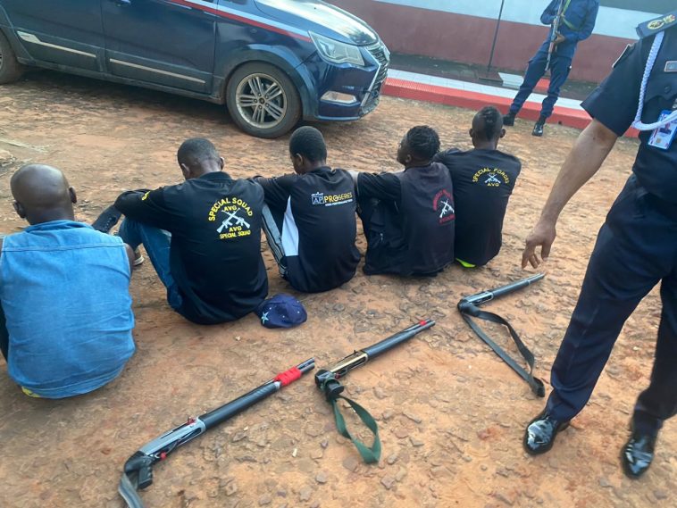 NSCDC Parades 5 Fake Security Guards, Recovers Guns In Anambra | Daily Report Nigeria