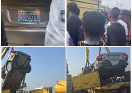 Man Rescued Unhurt, After Trailer Falls On His Car [VIDEO] | Daily Report Nigeria