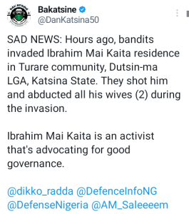 Bandits Attack , Kill Activist, Abduct His Two Wives | Daily Report Nigeria