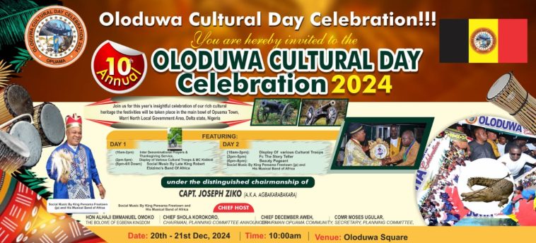 Opuama to Hold 10th Oloduwa Cultural Day Dec 20 | Daily Report Nigeria