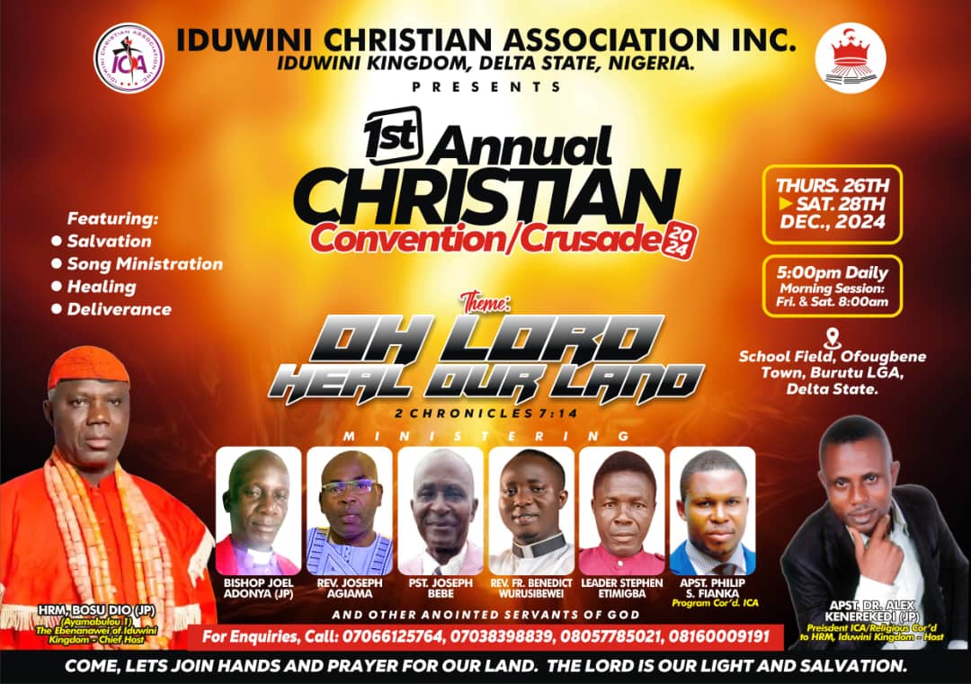 Iduwini Christian Association to Hold Convention Dec 26 | Daily Report Nigeria