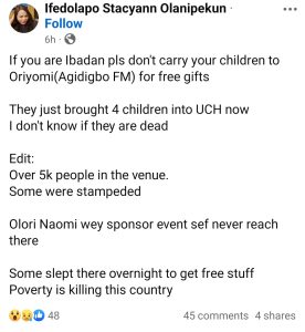 Several Children Killed In stampede During Giveaway In Ibadan | Daily Report Nigeria