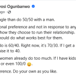 'I’d rather be single than do 50/50 with a man' - Nigerian Woman | Daily Report Nigeria