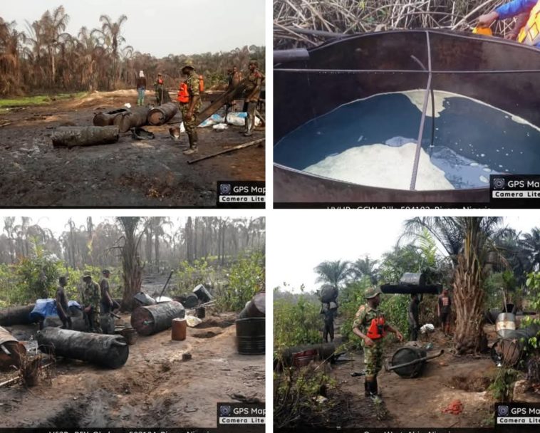 Troops Arrest 8 Oil Thieves, recover over 90,000 Litres Of Stolen Products In Niger Delta | Daily Report Nigeria