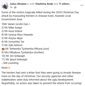 How Herdsmen K!ll 11 In Benue Christmas Day Attack | Daily Report Nigeria