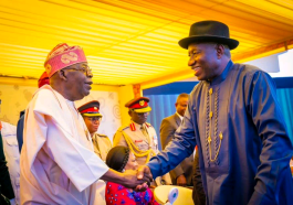 Tinubu Meets Obasanjo, Jonathan at Mahama’s Inauguration