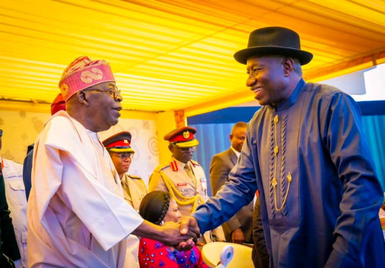 Tinubu Meets Obasanjo, Jonathan at Mahama’s Inauguration