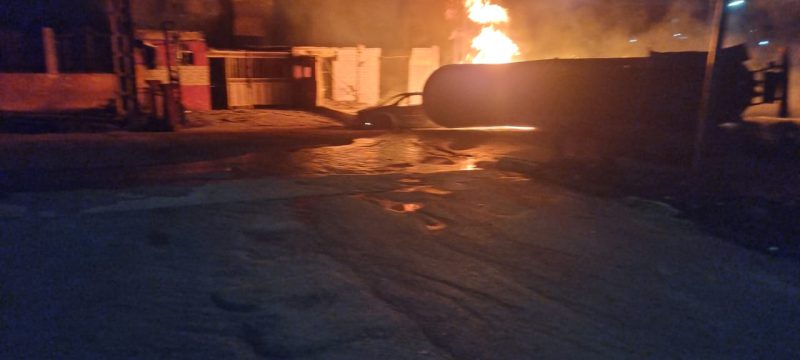 Fuel Tanker Explodes Under Otedola Bridge In lagos