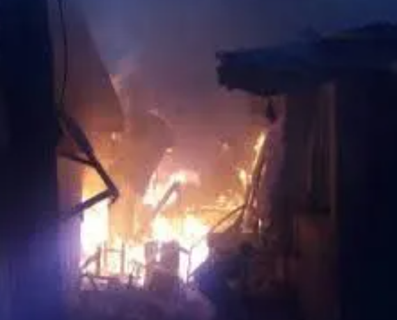 Fire incident at Rice Mill Market, Benue