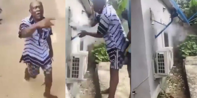 Landlord Sparks Outrage After Destroying Tenant’s Air Conditioner Over Unauthorized Installation | Daily Report Nigeria
