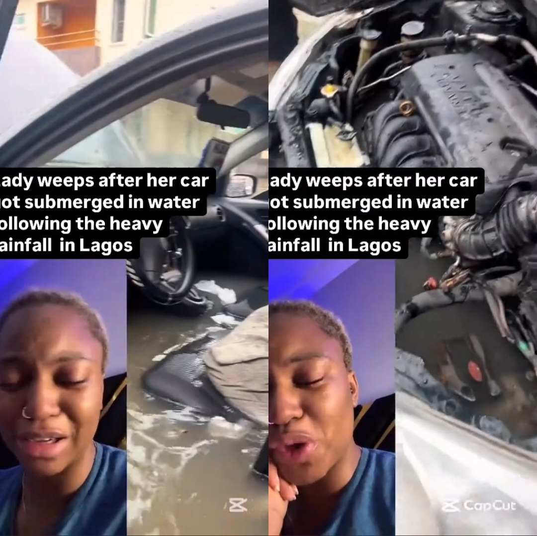 Woman In Tears, As Car Submerges In Flood [VIDEO]