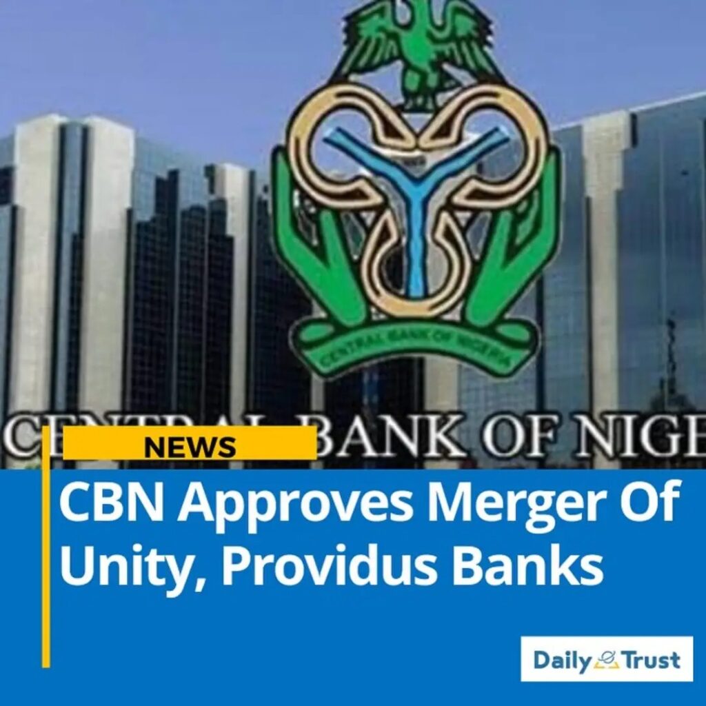 CBN Approves Merger of Unity Bank, Providus Bank