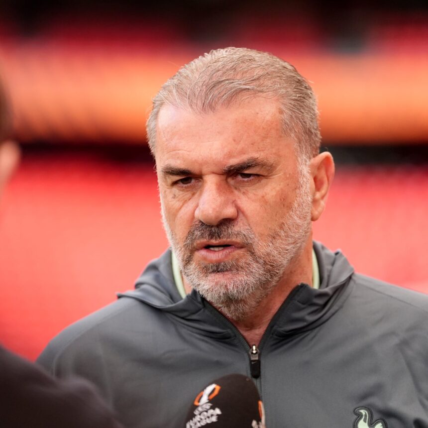 Ange Postecoglou was left upset at the media before the Europa League final