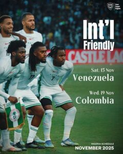 Super Eagles Set for Venezuela and Colombia Friendlies 